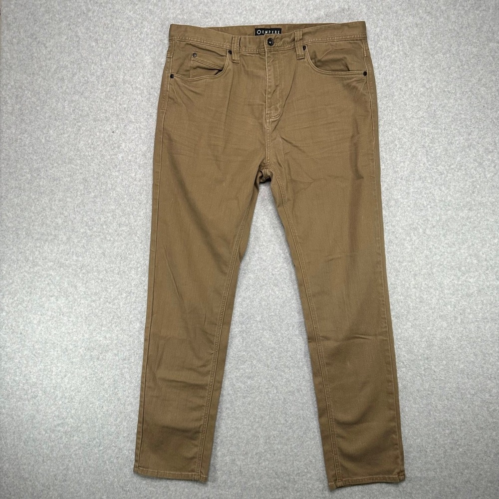 EMPYRE VERGE Mens Tan Casual Jeans Pants Size 34x32 (Measures 35x30)